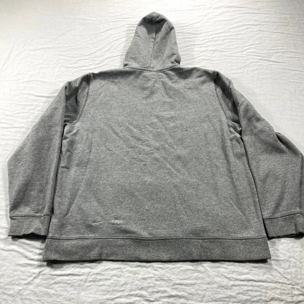Levis Hoodie Mens XXL 2XL Gray Red White Pullover‎ Spell Out Sweatshirt Fleece